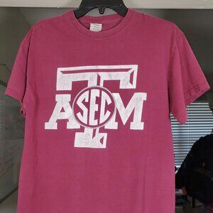 MENS BURGANDY TEXAS A&M  T-SHIRT MEDIUM
